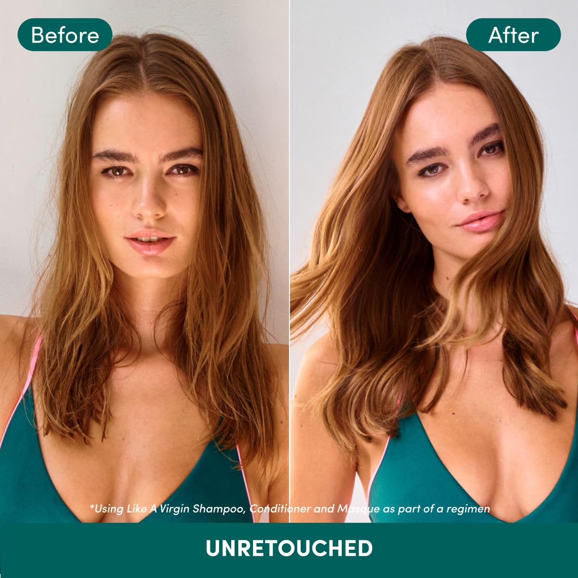 Coco & Eve Like A Virgin bottle emphasizes frizz control and smooth hair