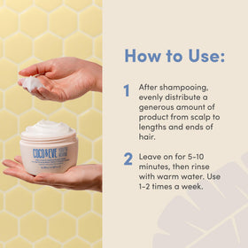 Coco & Eve Pro Youth Mask on scalp image hints dandruff regulation and oil balance.