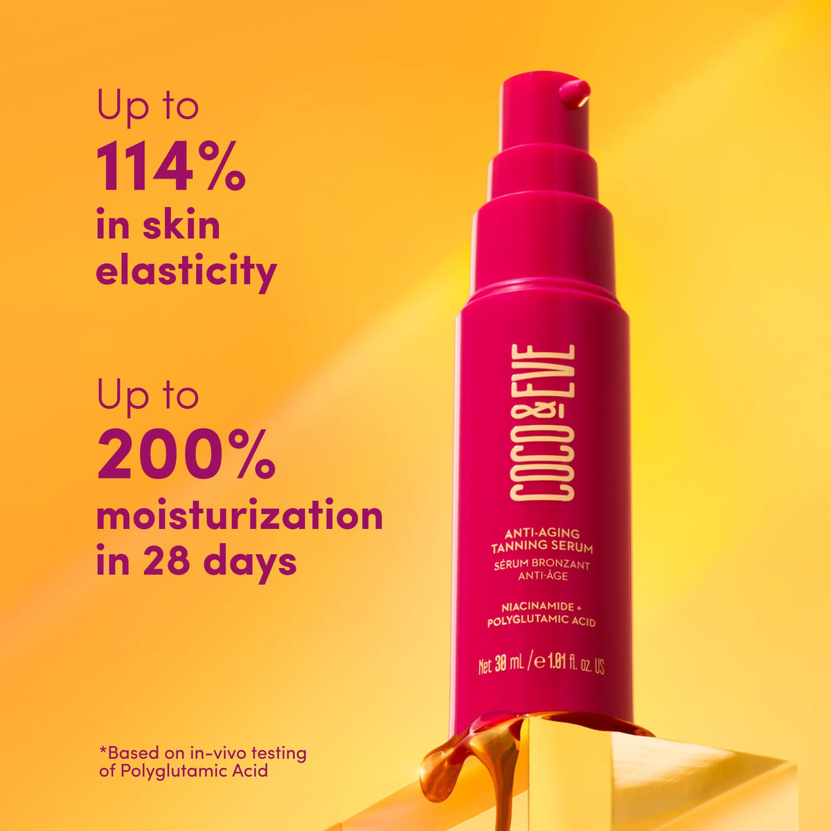 Coco & Eve sensitive skin application demonstrating gentle self-tanner suitability.