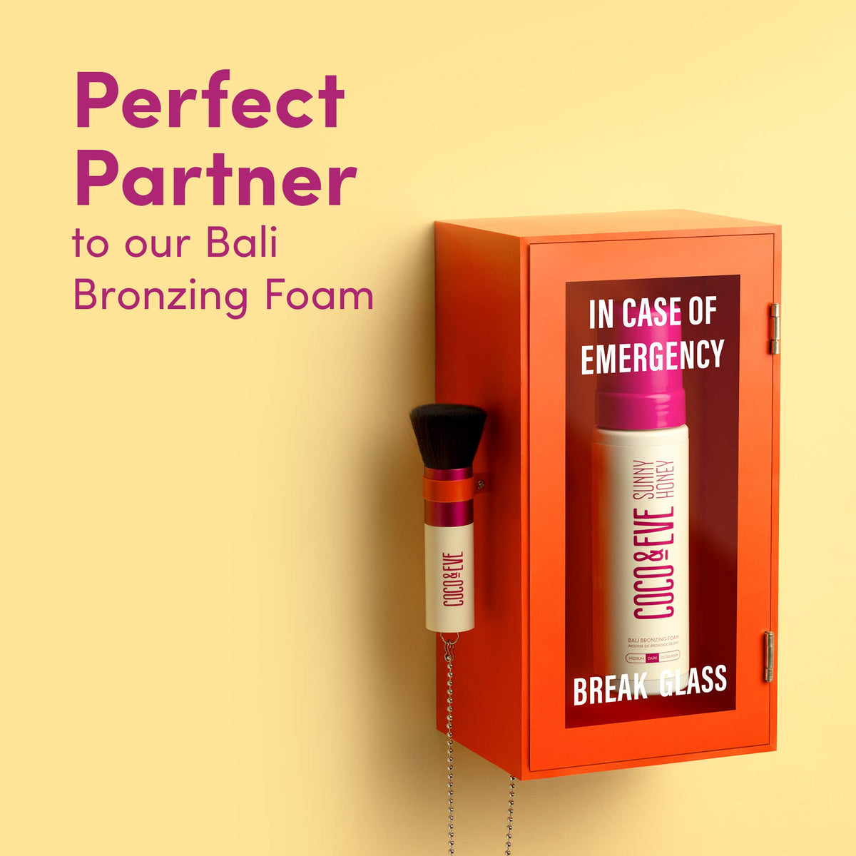 Coco & Eve Sunny Honey bronzing foam on hands and feet for even coverage.