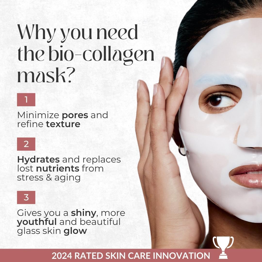 COCOBEAUTY Collagen Sheet Mask aiding smoother, refined texture