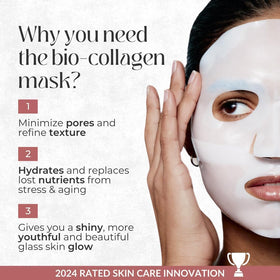COCOBEAUTY Collagen Sheet Mask aiding smoother, refined texture