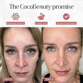COCOBEAUTY Collagen Sheet Mask providing a radiant glow after use