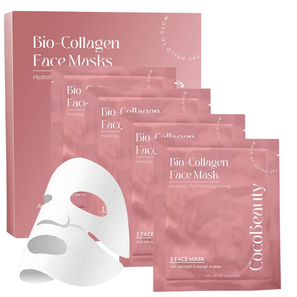 COCOBEAUTY Collagen Sheet Mask offering hydration boost for plump skin