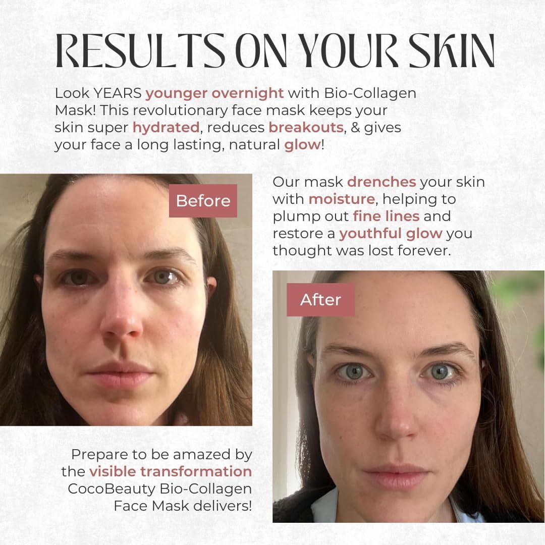 COCOBEAUTY Collagen Sheet Mask supporting skin elasticity and firmness