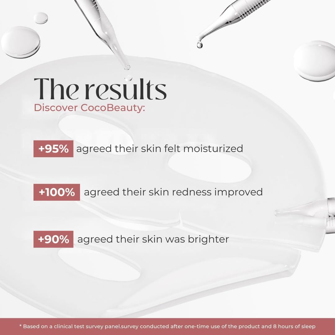 COCOBEAUTY Collagen Sheet Mask promoting skin renewal for brighter tone