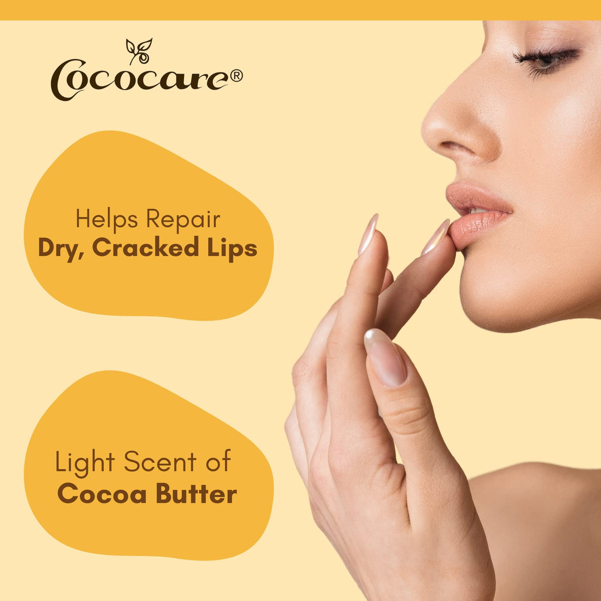 Travel-sized yellow lip balm stick ideal for on-the-go lip care.