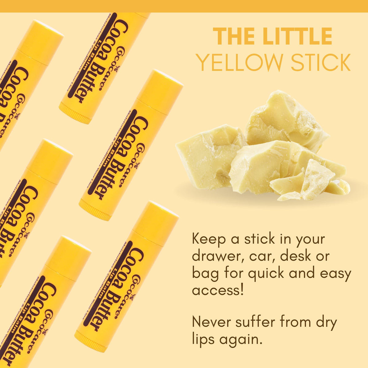 COCOCARE lip balm protects lips from wind and dryness in cooler weather.