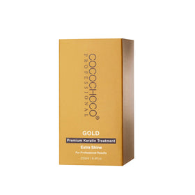 COCOCHOCO Gold treatment in use for lasting straightness and shine.