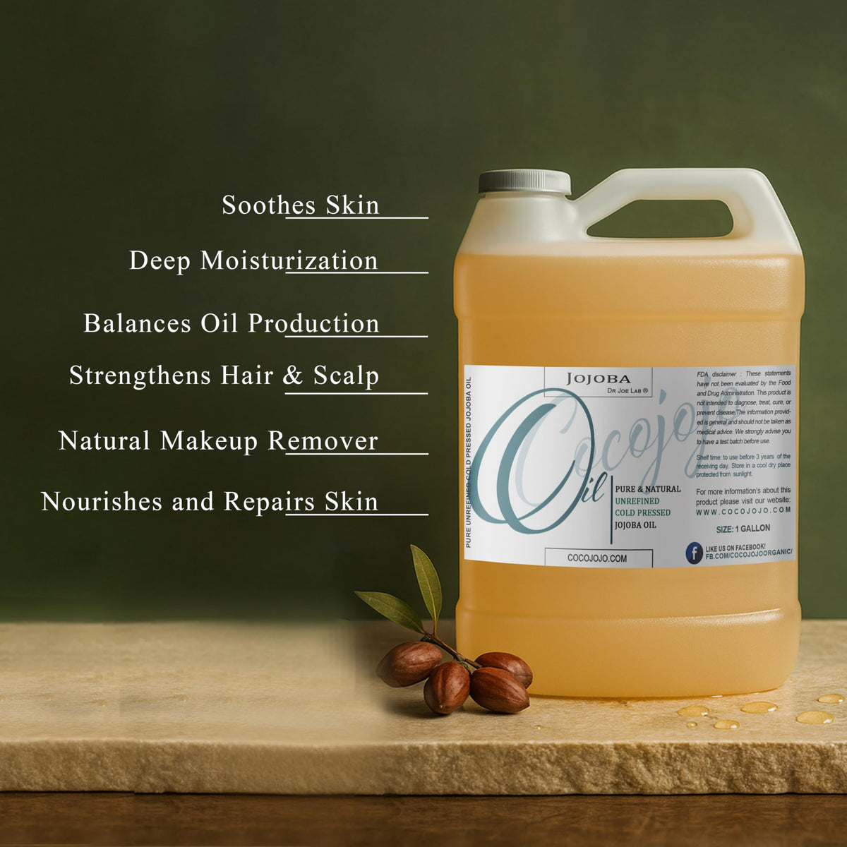 Cocojojo Jojoba Oil massage-ready application on hair for moisture and shine