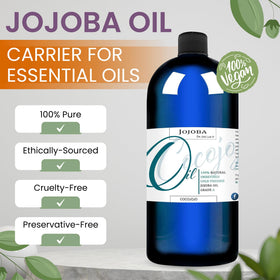 cocojojo Jojoba Oil hair-growth focus shows easy absorption for healthy shine.
