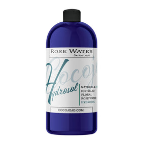 Cocojojo Rose Hydrosol bottle in 32 oz size for daily facial hydration.