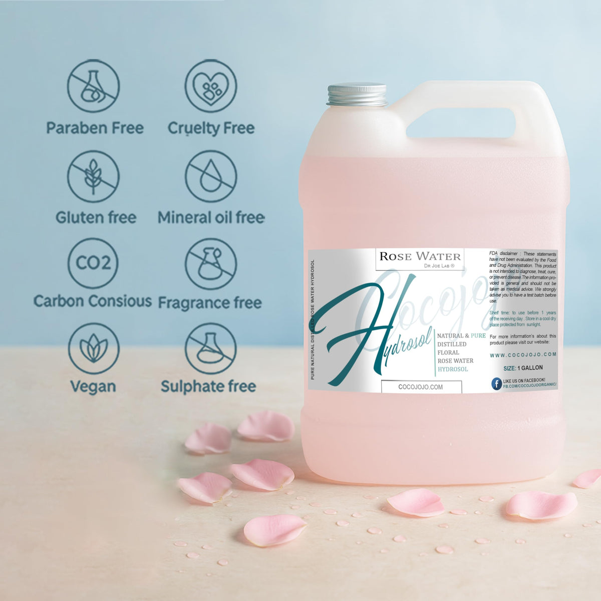 COCOJOJO Rose Hydrosol for all skin types in routine.