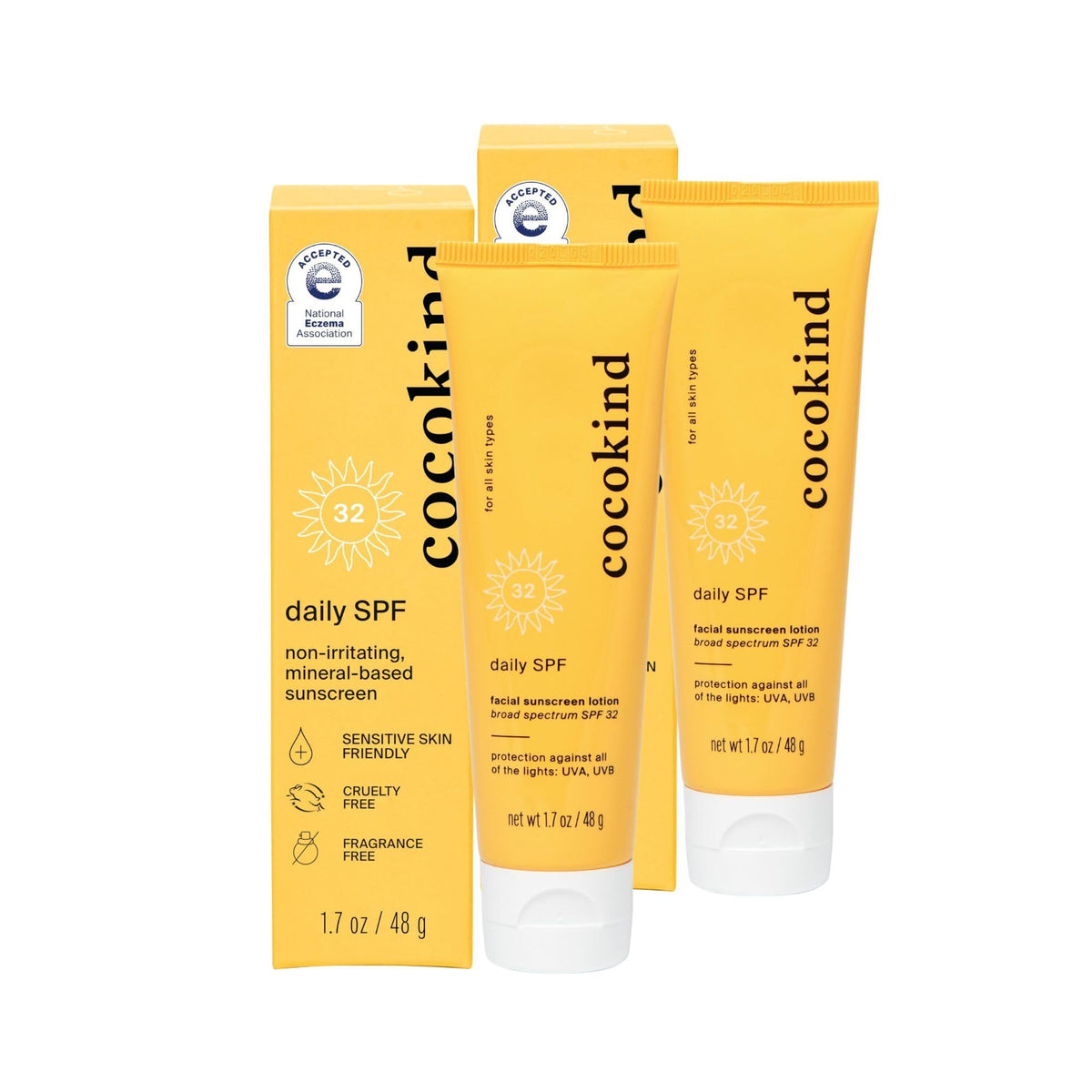 Cocokind Daily SPF bottle front view for daily mineral protection