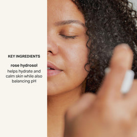 Cocokind Jumbo Rosewater Toner used to set makeup naturally