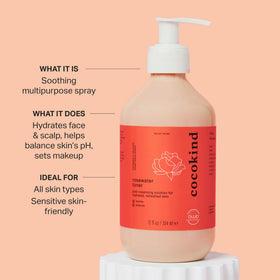 Cocokind packaging shows 12 oz bottle and eco-friendly design