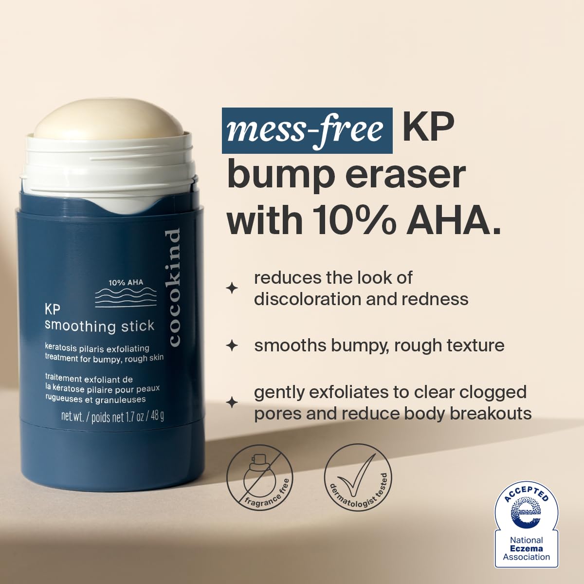 Closeup of KP bumps before treatment with the smoothing stick for even texture