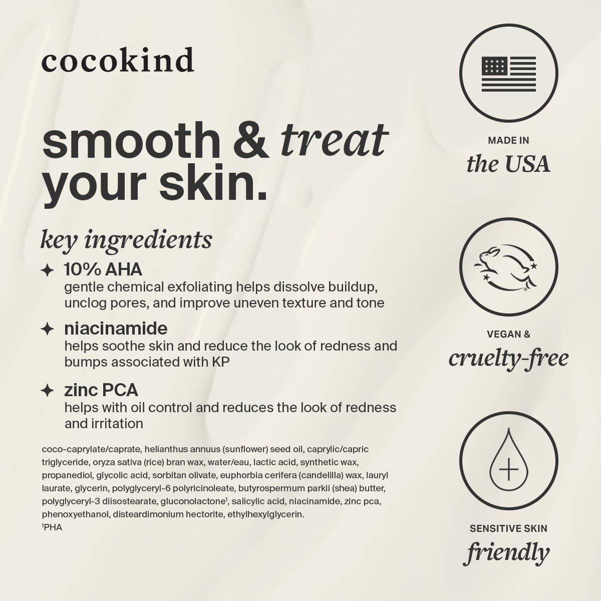 Cocokind KP Smoothing Stick is cruelty-free and vegan