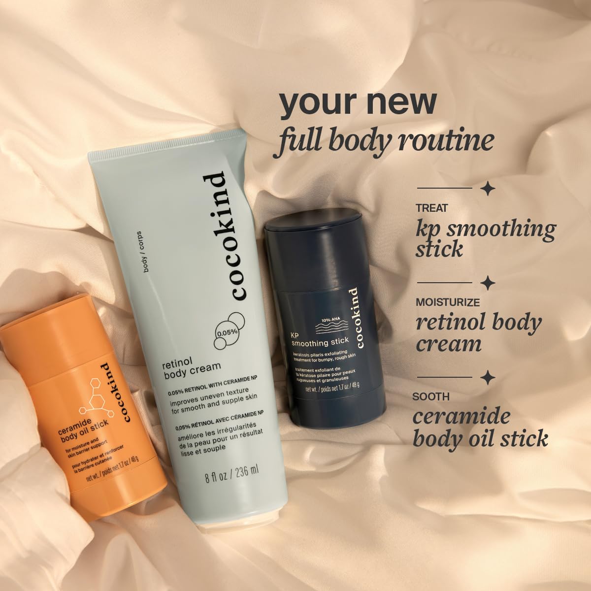 Cocokind KP Smoothing Stick fragrance-free formula suited for sensitive skin routines