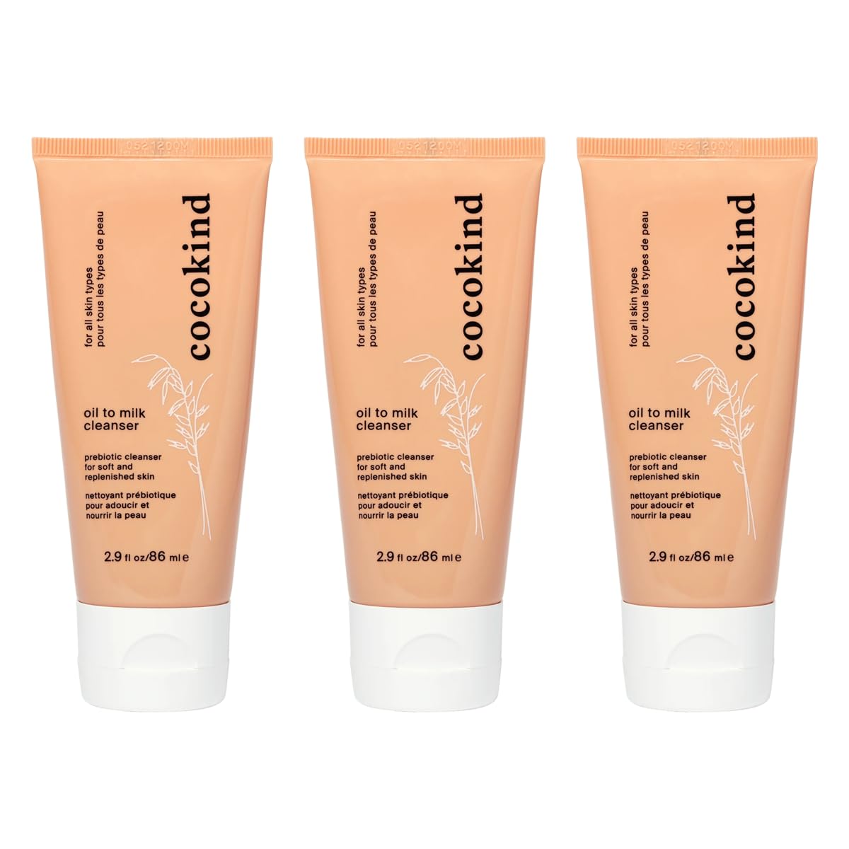 Cocokind Oil to Milk Face Wash bottle pump demonstrates gentle cleansing and makeup removal.