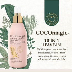 Cocomagic coconut oil and botanicals highlight nourishing ingredients for softness