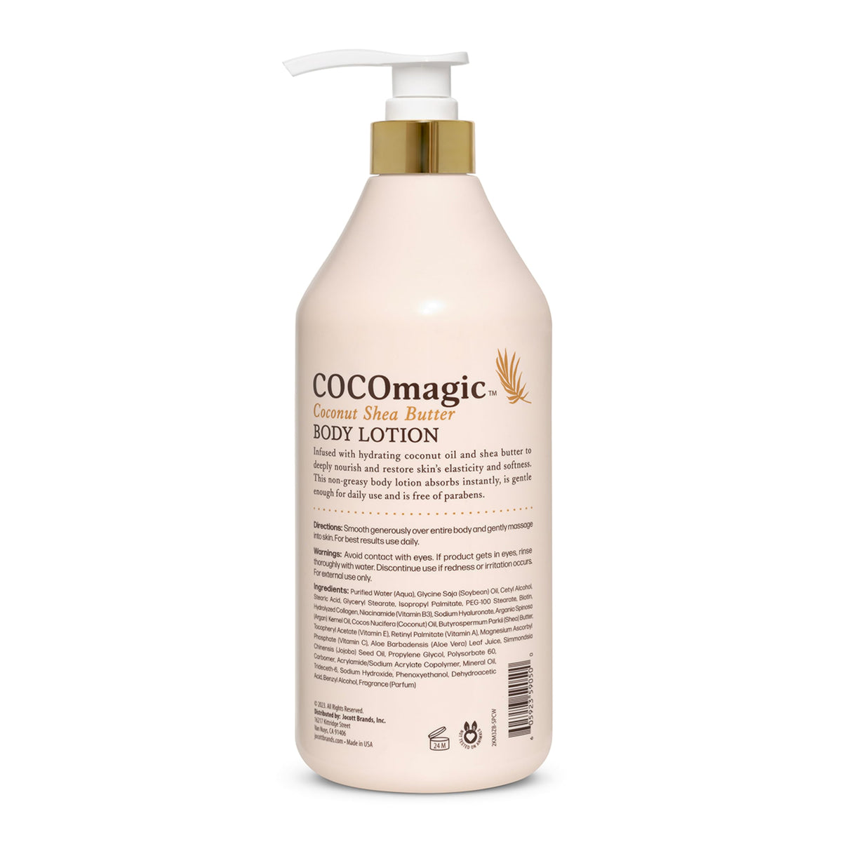 Cocomagic Coconut Shea Butter Lotion texture closeup reveals creamy, non-greasy feel.