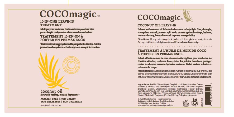 Cocomagic USA-made, paraben-free bottle label and packaging