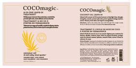 Cocomagic USA-made, paraben-free bottle label and packaging