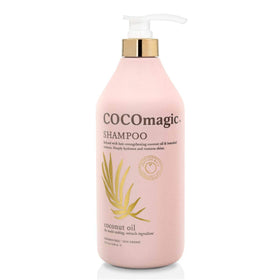Lifestyle shot of hydrated hair cared for by CocoMagic Nourishing Shampoo