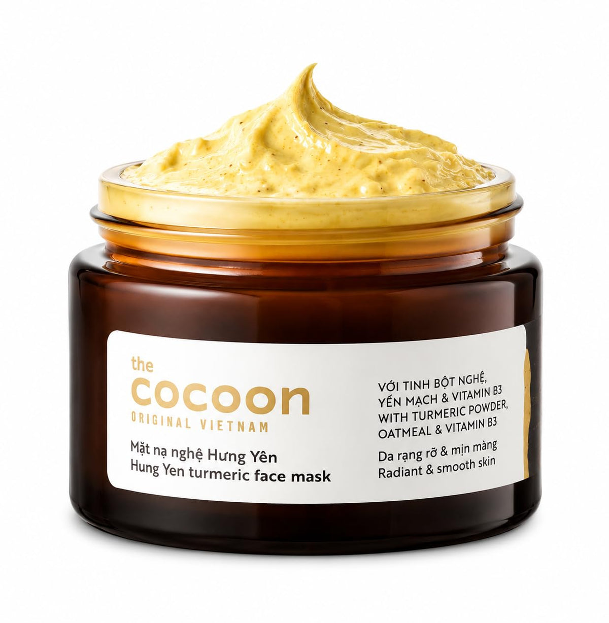 COCOONORIGINAL Vietnam Hung Yen turmeric face mask bottle pour boosts radiant complexion