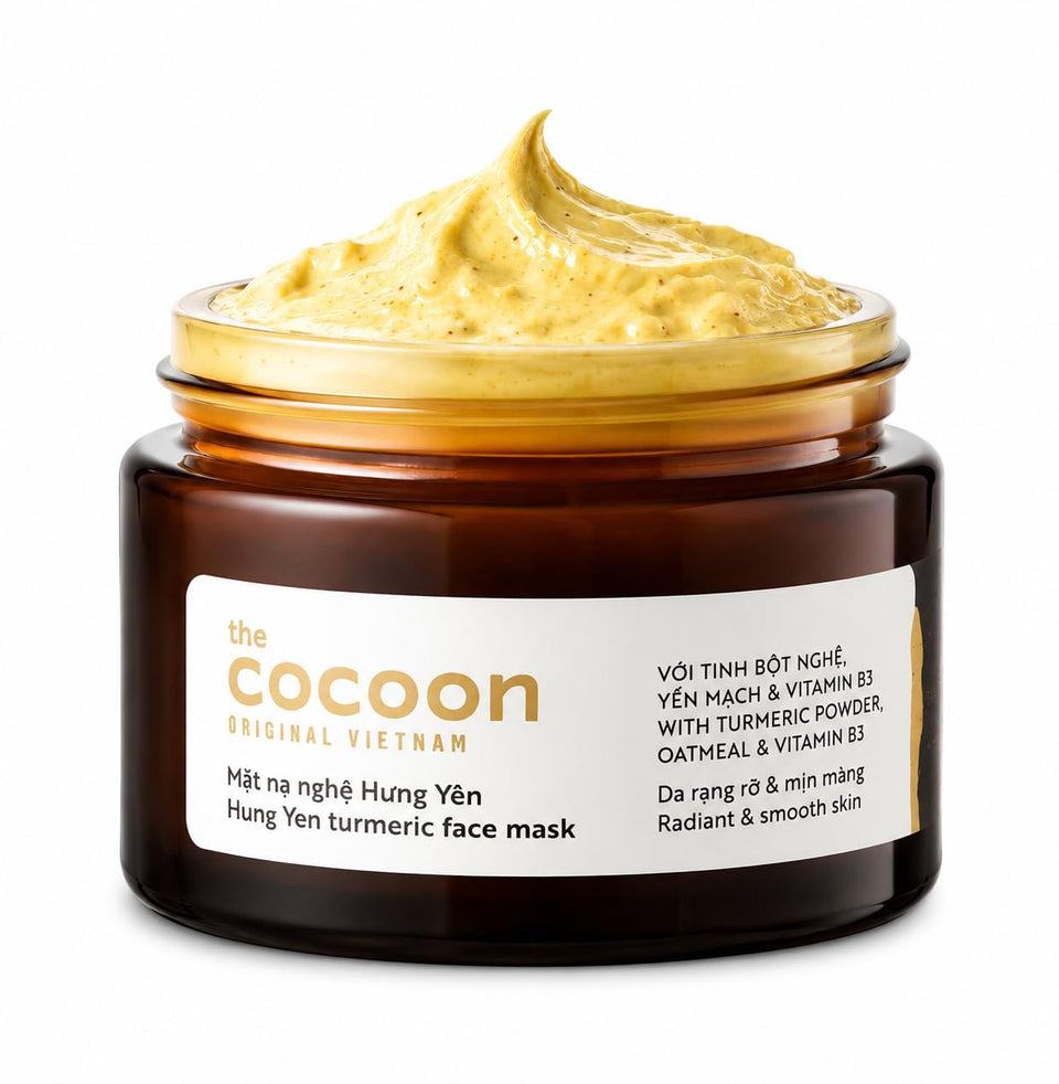 COCOONORIGINAL Vietnam Hung Yen turmeric face mask bottle pour boosts radiant complexion