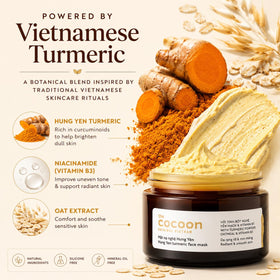 COCOONORIGINAL Vietnam Hung Yen packaging shows vegan-friendly clay mask for ethical skincare