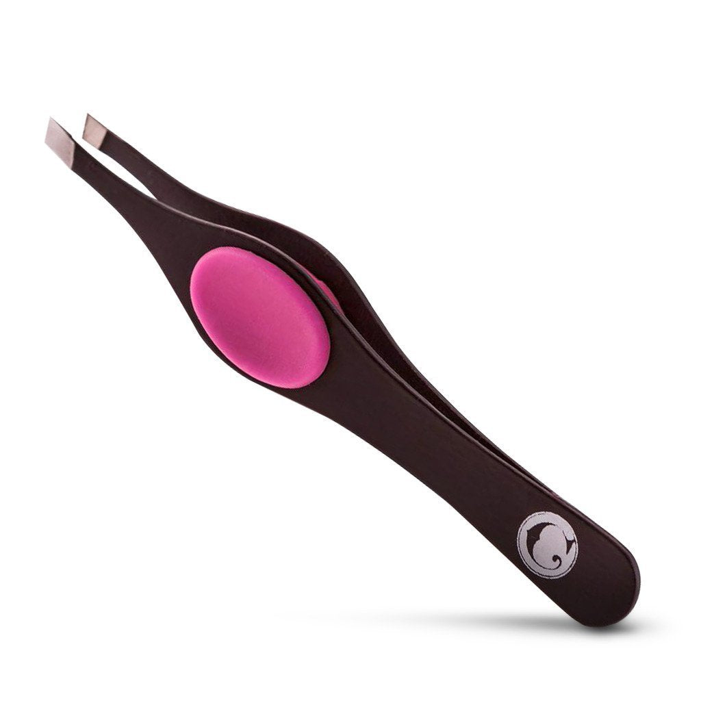 Coco's Closet Tweezer with slant tip for precise eyebrow shaping and ingrown hair removal.