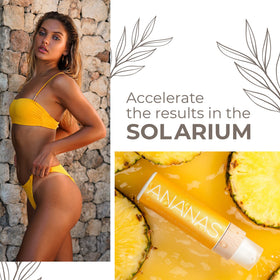 COCOSOLIS ANANAS lotion applied to face and body for nourished skin.