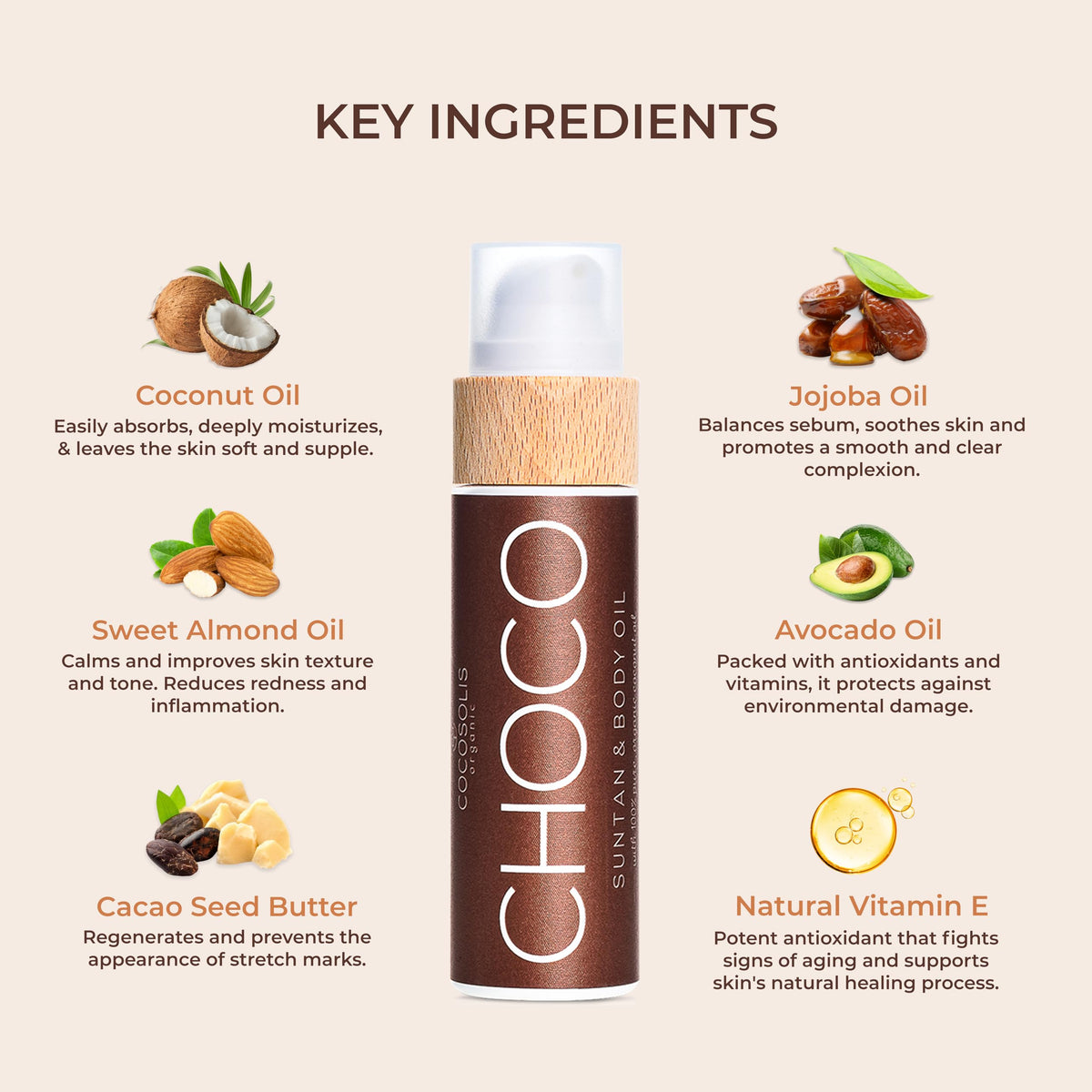 COCOSOLIS CHOCO massage oil ready for relaxing skin pampering