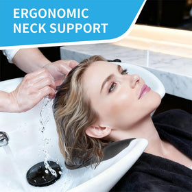 Coczeb water-repellent neck rest surface wipes clean quickly after services.