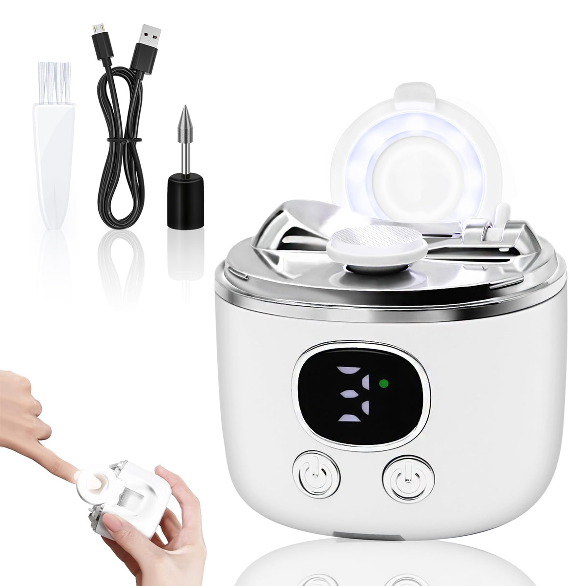 Code Junction 6 in 1 nail clipper with LED light and magnifier for precise grooming