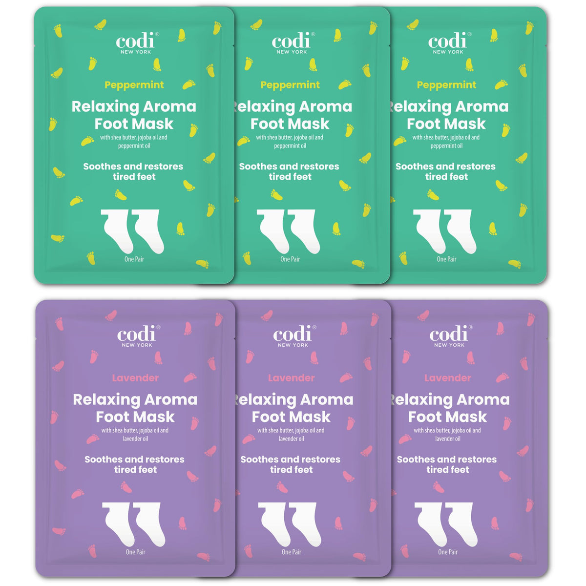Codi New York Relaxing Aroma Foot Mask lavender for hydrating feet