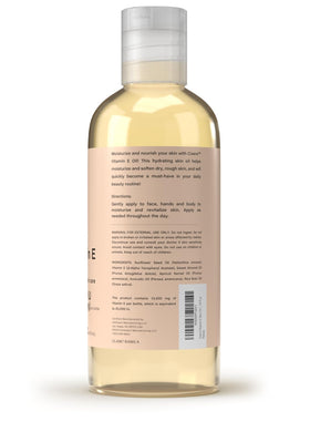 Coera Vitamin E Oil texture swatch shows rich, lightweight moisture.