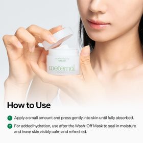 Coeternal Calming Hydration Cream packaging on display.