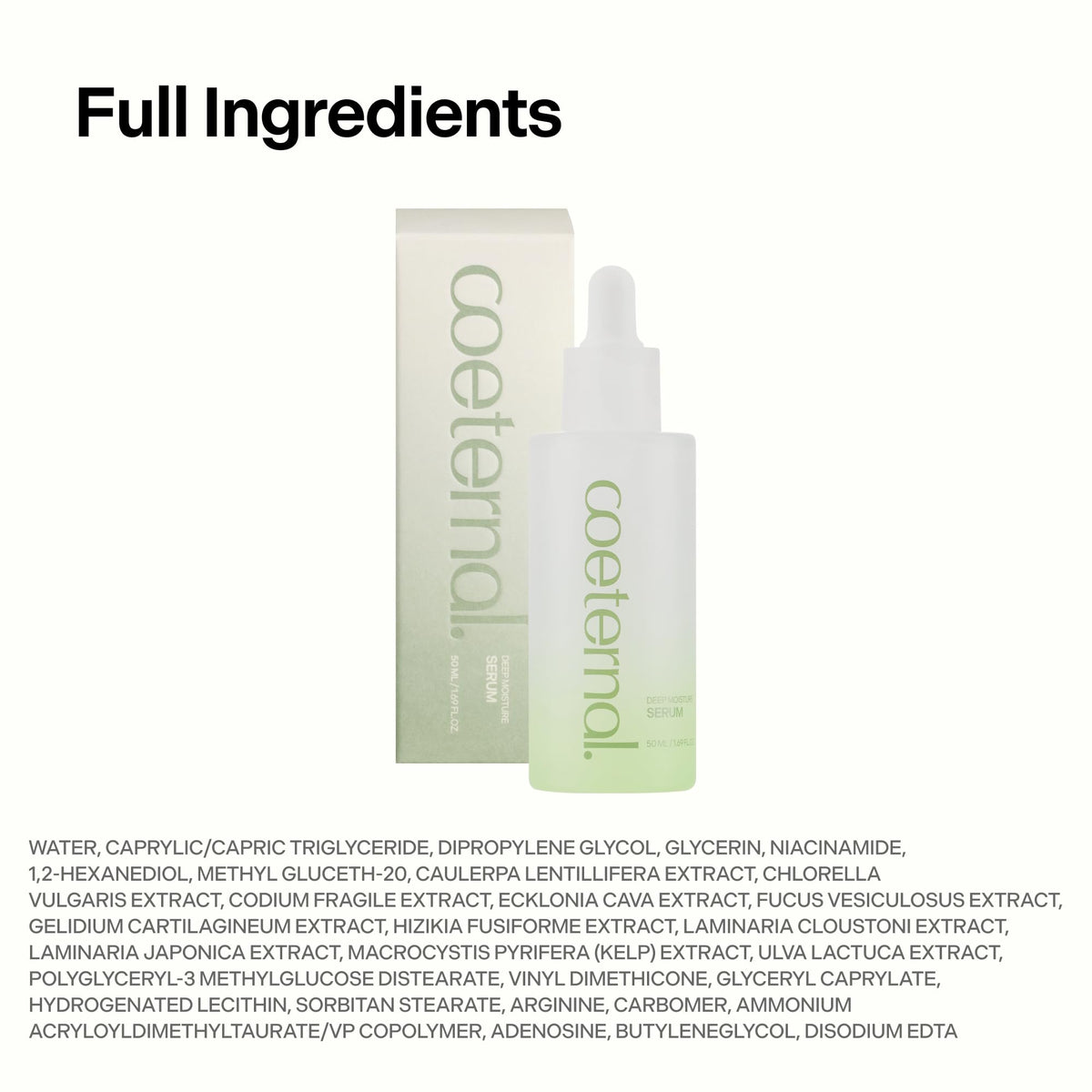 Coeternal Deep Moisture Serum promotes a glass-skin glow after use.