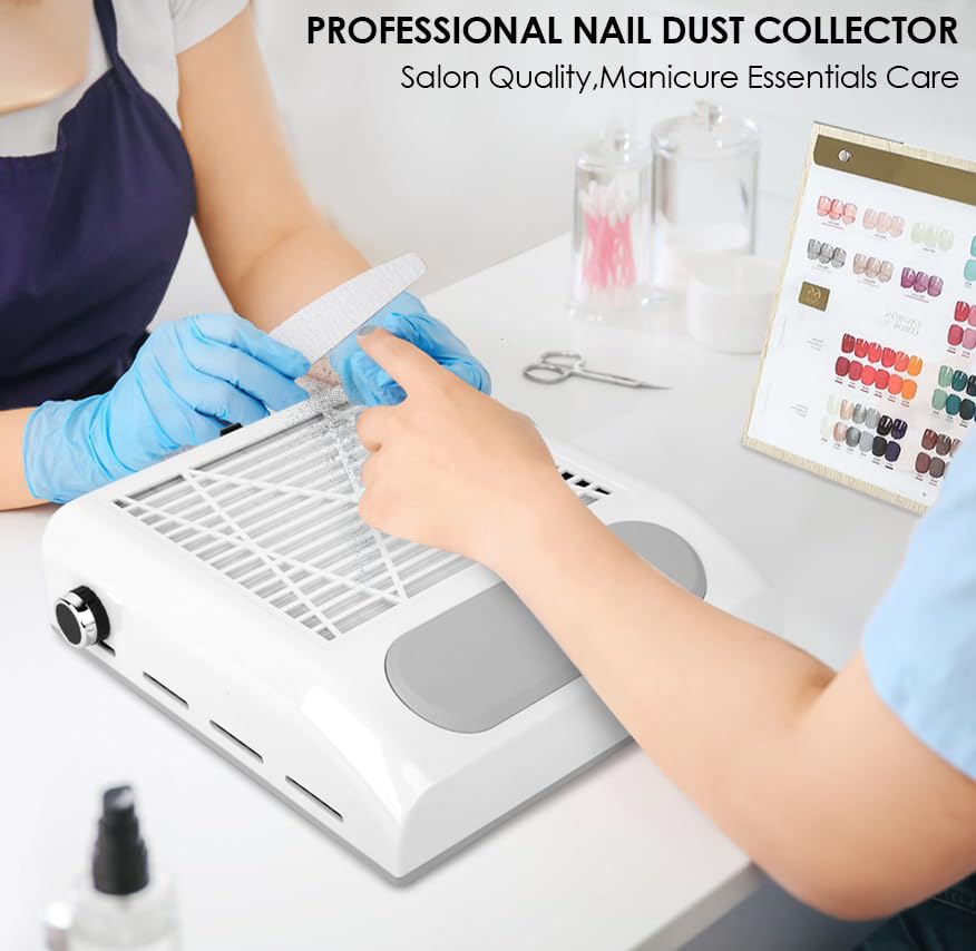 Cofashion 80W nail dust collector side view showing compact design for home studios