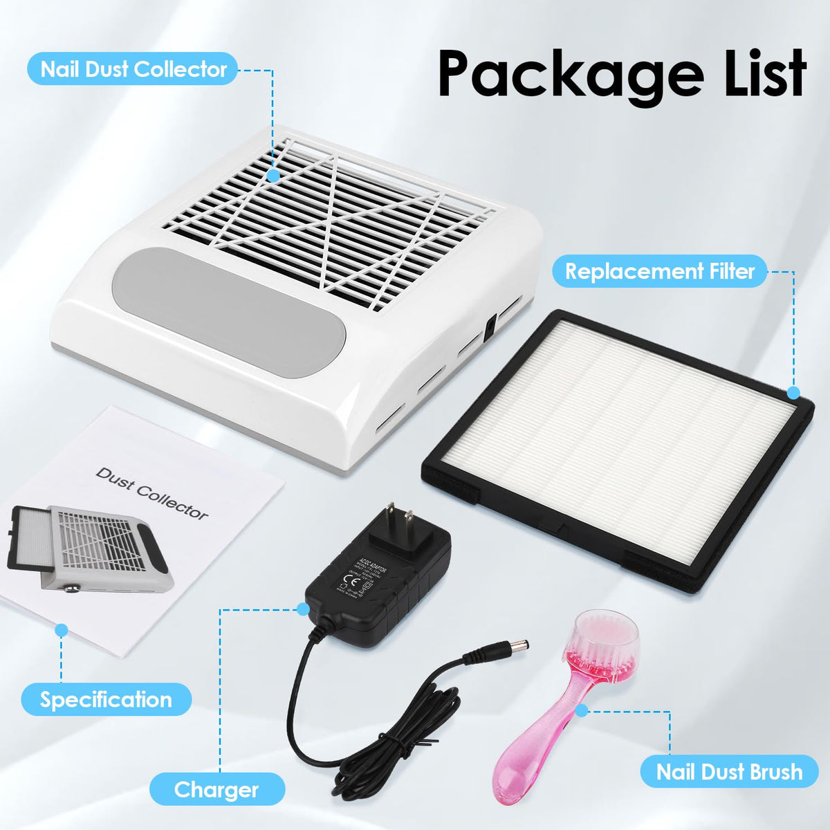 Cofashion during dipping powder use captures dust for easier cleanup