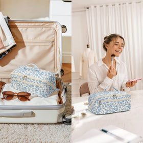 Cohawk bag opened to 180° for easy access to styling tools.