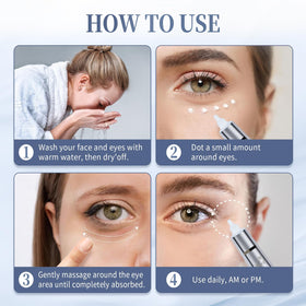 Coinore Retinol Under Eye Cream peptide-infused formula shown in product imagery.