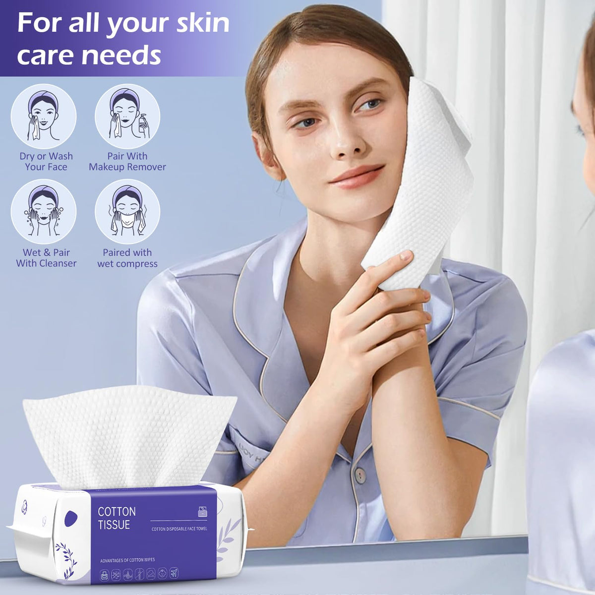 Cokoness multi-purpose face towels for skincare, baby care, and cleaning