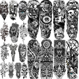 COKTAK 21-sheets variety designs for vibrant, long-lasting temporary skin art.