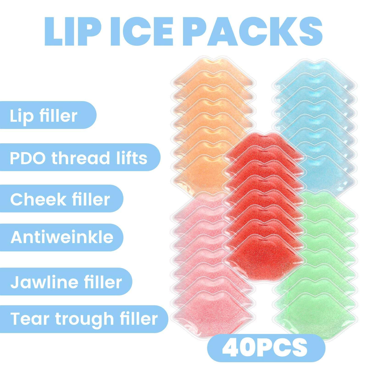 ColdCool ergonomic lip-shape design hugs lips for even cooling.