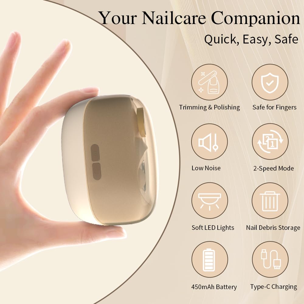 Colefoy electric nail clippers dual-speed control for soft and tough nails