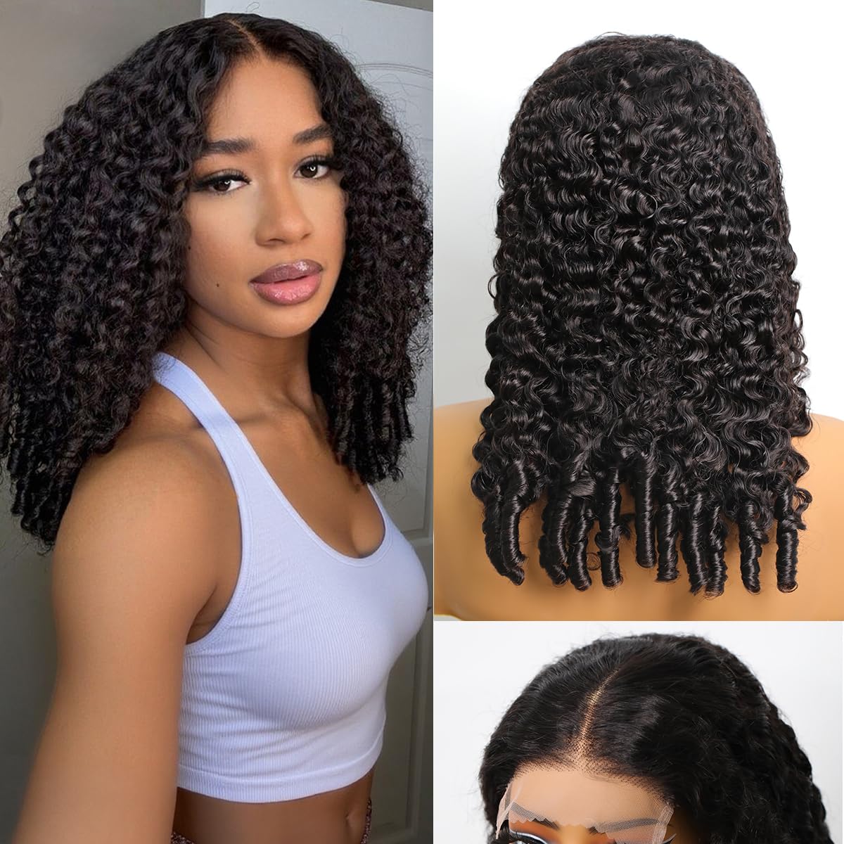 Coliki Burmese curly wig 22-inch closure ready for daily wear